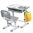 thumbnail image 1 of Patiojoy Children's Multifunctional Study Drawing Height Adjustable Desk Chair Set Gray, 1 of 9