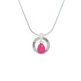 thumbnail image 2 of Delight Jewelry Hot Pink Easter Egg with Color Crystal Dots Live Ring Charm Necklace, 18", 2 of 4