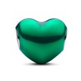 thumbnail image 3 of 925 Sterling Silver Green Heart Charm Bead for Bracelet Charms Bangle Pendant Jewelry, 3 of 4