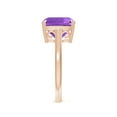 thumbnail image 3 of ANGARA Natural Classic Solitaire Cushion 3.65 ct Amethyst Cocktail Ring in 14K Rose Gold for Women (Size-10mm) | February Birthstone, Anniversary, Jewelry Gift for Women | Natural Amethyst Ring, 3 of 9