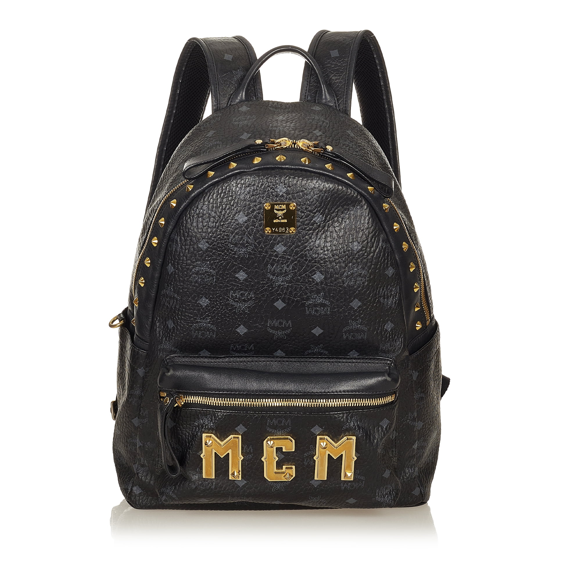 Mcm backpack black sales