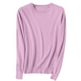 thumbnail image 6 of Inglocry Womens Wool Sweaters Crewneck Long Sleeve Work Business Casual Basic Sweater Tops 2026 Fall Clothes Purple 2XL, 6 of 6