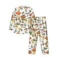 thumbnail image 2 of Kll Mushrooms Sleepwear Mens Flannel Pajamas,Long Cotton Pj Set, 2 of 9