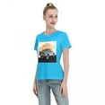 thumbnail image 4 of ALLNOB Women's Off-Road Vehicle Standard Short Sleeve T-Shirt 150g Spider Baby Blue, 4 of 8