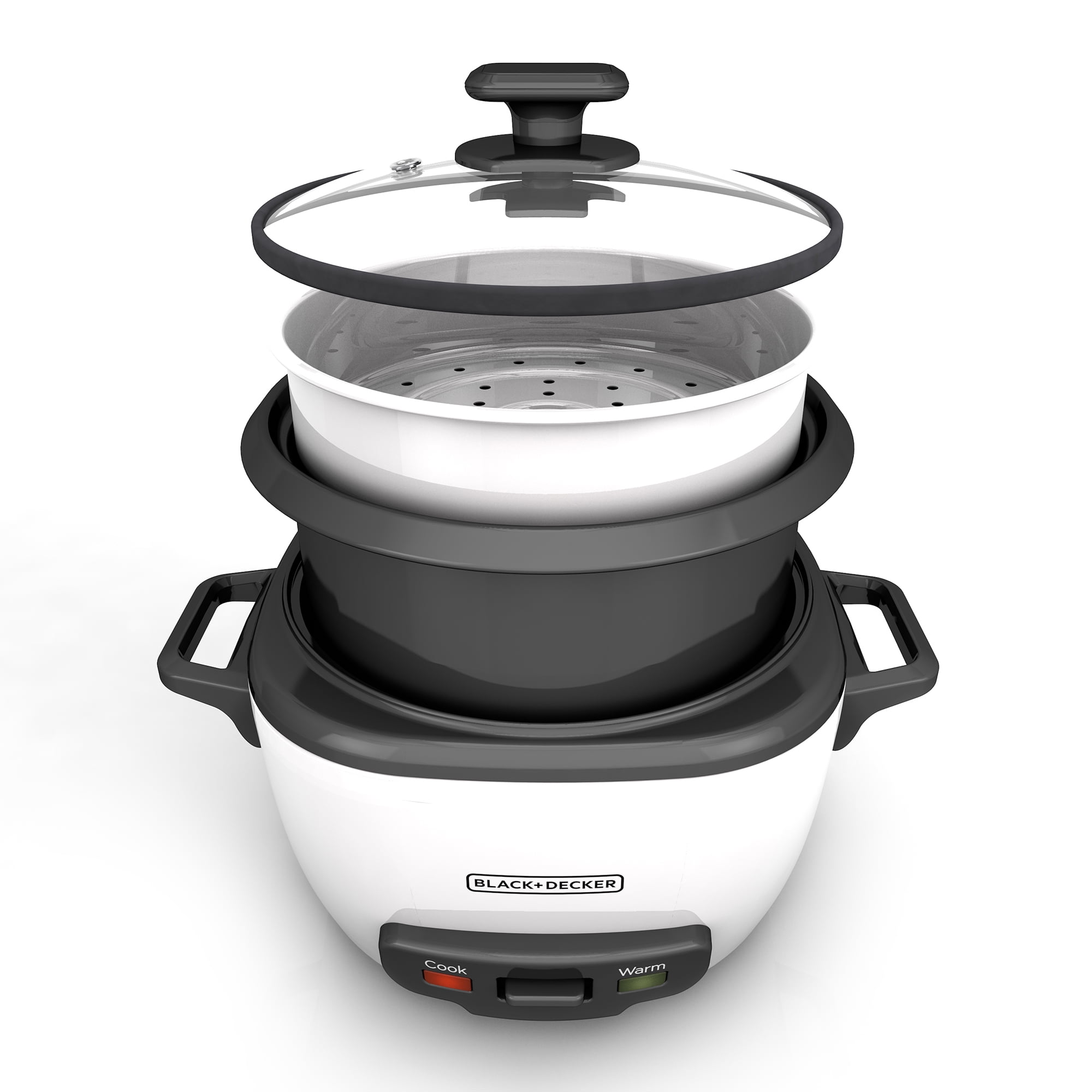 Black & Decker 14-Cup Rice Cooker with Saute Function, White RCS614 