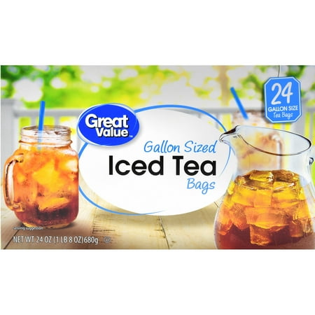 Great Value Iced Tea Bags Gallon Sized 24 Oz Count Great Value Iced Tea Bags Gallon Sized 24 Oz Count