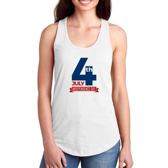 July 4Th Independence Day. Racerback Tank Women -Image by Shutterstock, Female x-Large