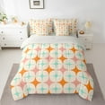 thumbnail image 2 of Manfei Colorful Stars Bedding Comforter Set 7 Pieces, Modern Geometric Art Queen Bedding Sets, Abstract Orange Cyan Beige Queen Sheet Sets, Lightweight Room Decor, 2 of 8