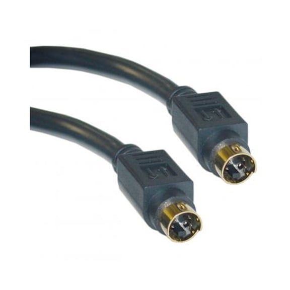 S-Video Cable, MiniDin4 Male, Gold-plated connector, 25 foot