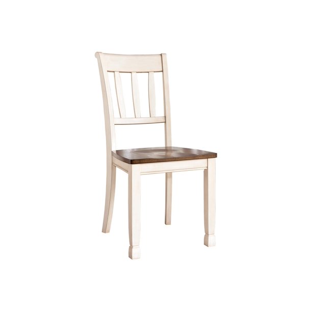 Whitesburg Brown White Side Wood Chair Two Tone Set Of Com Whitesburg Brown White Side Wood Chair, White Side Chair