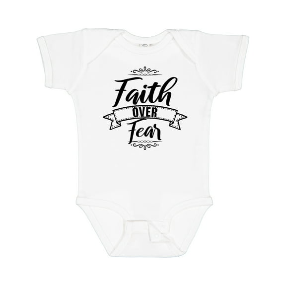 Inktastic Cancer Awareness Faith Over Fear Boys or Girls Baby Bodysuit