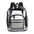 thumbnail image 3 of Mochila transparente Ver a través de resistente al agua 2 bolsillos laterales de malla Bolso transparente unisex Bolso para viajes Trabajo Negro BLESIY Almacenamiento transparente, 3 of 8
