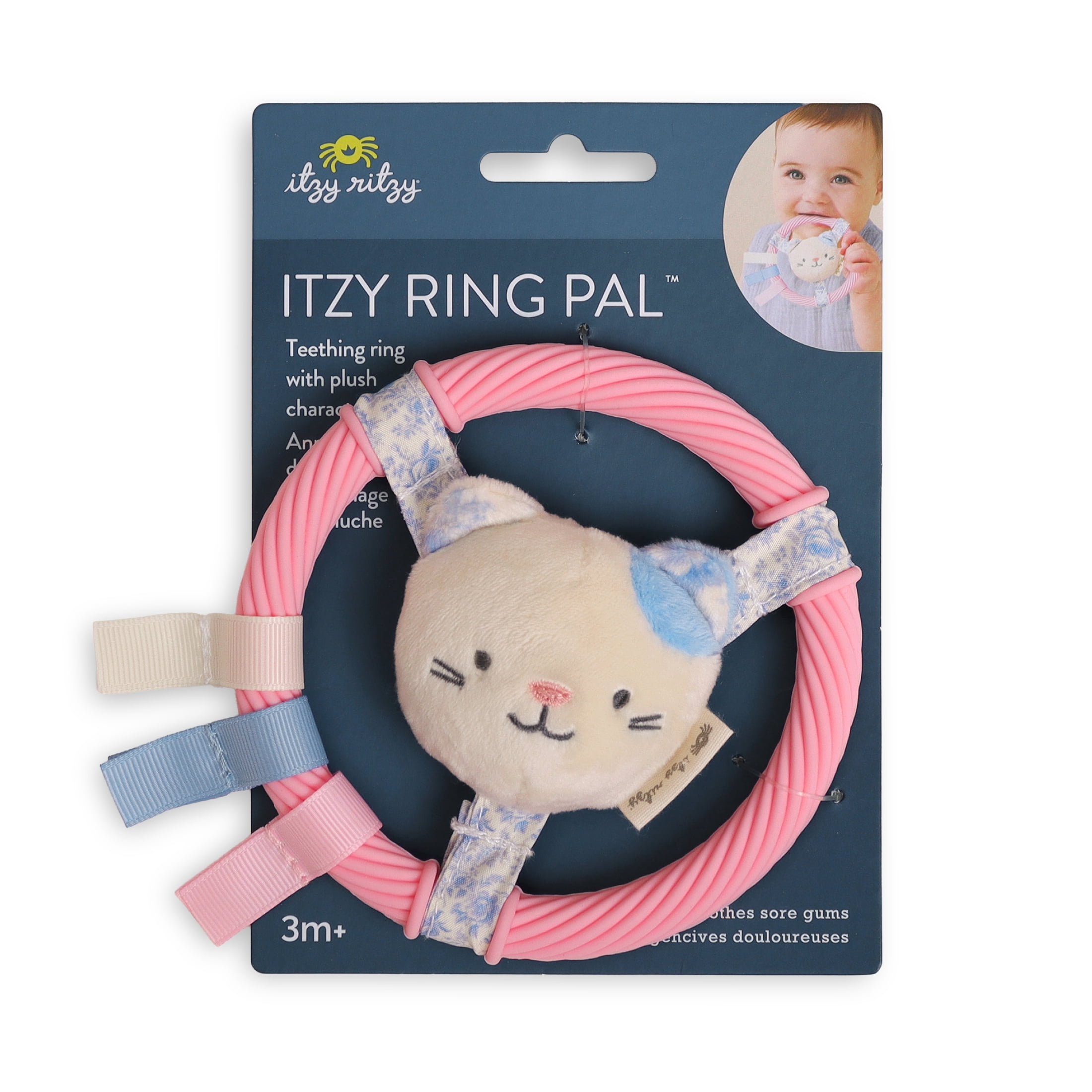 Itzy Ring Pal™ Teething ring with plush kitty