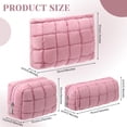 thumbnail image 2 of Bolsa de cosméticos Huhumy Puffy acolchada, 3 unidades, para mujer, rosa, 2 of 6