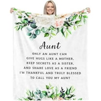 Aunt Gifts from Niece Nephew, Best Aunt Ever Gifts for Aunts from Niece Aunt Flannel Blanket for Auntie Birthday Gifts from Niece Mothers Day for Aunt Soft Throw Blanket 60"*50"