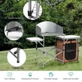 thumbnail image 6 of Barara King Camping Table, Folding Outdoor Camp Lawn Picnic Table,Foldable Outdoor BBQ Portable Grilling Table With Windscreen Bag, 6 of 12