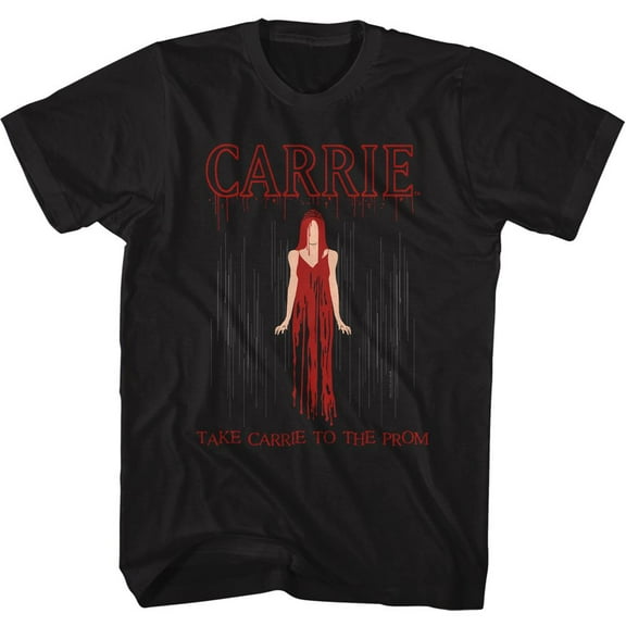 Carrie Drip Black Adult T-Shirt 4Xl