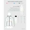 thumbnail image 7 of Ma Croix Mens Premium Lightweight Cold Resistant Down Jacket with Fleece Lined Hood, 7 of 7