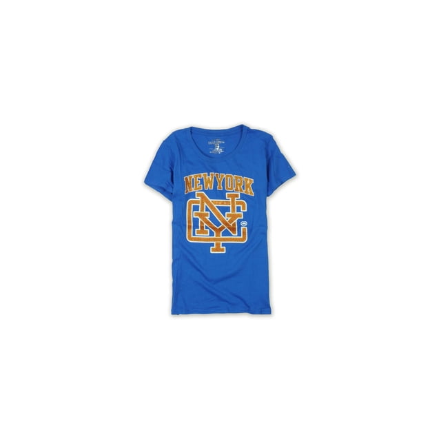 Ecko Unltd. T-Shirt Graphique Bling de Sport pour Femmes Ny Crew Nk, Bleu, Très Petit