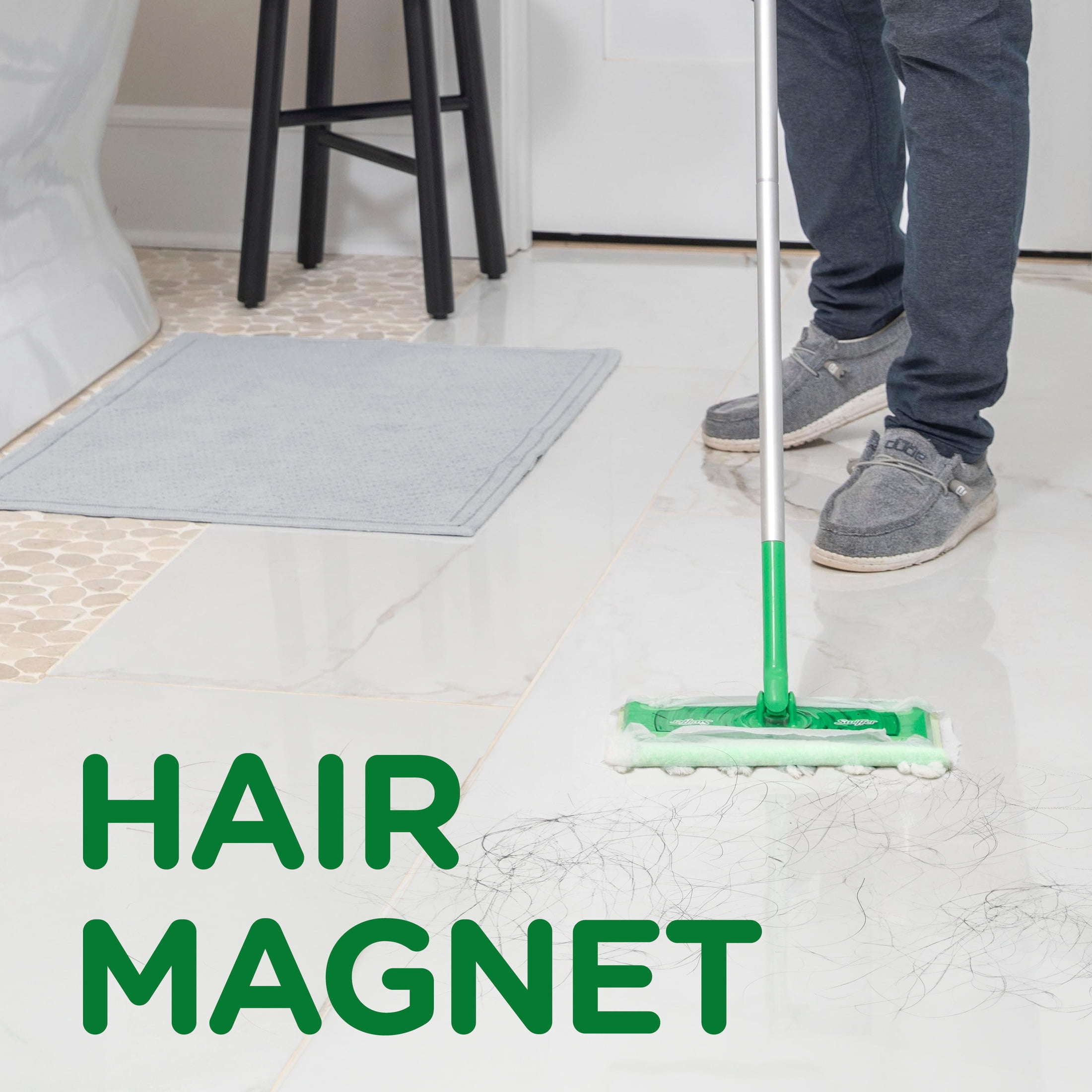 (3 pack) Swiffer Hair Magnet Heavy Duty Refills, Floor Cleaner, Unstopables, Fresh Scent, 20 Count