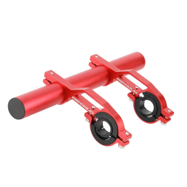 Soporte doble para manillar de bicicleta extensible con barra de montaje para faro de bicicleta de aleación de aluminio Eigraketly
