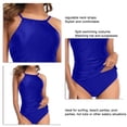 thumbnail image 4 of Traje de baño para mujer Correas de cuello regulables Talle alto Estilo casual Trajes de baño divididos cómodos y elegantes para fiestas en la playa Tipo 2 S, 4 of 5