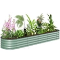 thumbnail image 1 of Outsunny Jardinière Surélevée Galvanisée, 7,9 x 2 x 1 Pi, Vert, 1 of 10