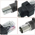 thumbnail image 4 of 2 Pcs Bnc to RJ45 Converter Adapter, Bnc Female to RJ45 Male Coaxial Converter Ethernet Adapter for Line Tester(Black), 4 of 5