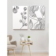 thumbnail image 5 of Awkward Styles Abstract Flower and Leaves Canvas | Minimalist Decor, Set of 2 Wall Art, 5 of 10