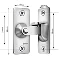 thumbnail image 5 of Cerradura de puerta de ángulo recto de 90 grados Cerradura de perno Cerradura de leva Cerradura de puerta y ventana Palanca de bloqueo deslizante Almacenamiento de perno Cerradura de puerta, 5 of 5