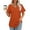Orange., variant on Akafmk Plus Size Womens Tops,Blouses for Women Summer Tops,Short Sleeve Tops Solid Color Loose Fitting V-neck Casual Blouses Tunic Tops