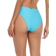 thumbnail image 4 of RELLECIGA Women's Sky Blue High Cut High Waisted Bikini Bottom Size Medium, 4 of 8