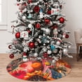 thumbnail image 5 of Rateoe Vibrant Floral Collage Portrait Print Christmas Tree Skirt 30" for Xmas Holiday New Year Party Circle Tree Mat Ornaments Decoration, 5 of 7