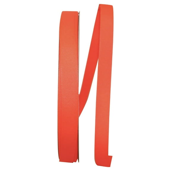 JAM All Occasion Grosgrain Neon Orange Polyester Ribbon, 3600" x 0.62"