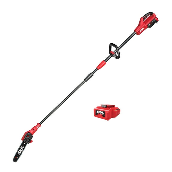 SKIL PWR CORE 40V Brushless 10-Inch Pole Saw Kit with Up to 9.5-Foot Reach, 2.0Ah Battery and 60W Charger, PS4561C-11