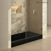Voltaire 60 x 30 Shower Pan Base with Right Drain in Glossy Black