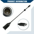 thumbnail image 4 of Adaptador de encendedor de cigarrillos de 12 V / Cable convertidor de encendedor de cigarrillos macho USB tipo C interior para RV para automóvil / Plástico ABS duradero 0,54 m / 1 pieza Negro, 4 of 7