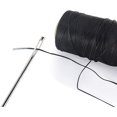 thumbnail image 5 of 12" 2 pcs Professional Upholstery Large Eye Long Needle,Easy to Thread,with 1 roll 284 Yard 150D 1mm-Width Leather Sewing Waxed Thread,Black.(12 inch X 2 Thread X 1), 5 of 5