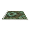 thumbnail image 2 of Ahgly Company Machine Washable Indoor Rectangle Persian Turquoise Blue Traditional Area Rugs, 3' x 5', 2 of 4