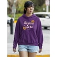 thumbnail image 2 of Virginia Waves Hippie Flowers Hoodie Women -Image by Shutterstock, Female Small, 2 of 4