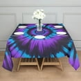 thumbnail image 3 of Blue Purple Tie Dye Pattern Square Tablecloth,Waterproof Square Table Cover,Wipeable Spillproof Washable Table Cover for Home Kitchen Party Decor 60"x60"(152x152cm), 3 of 6