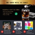 thumbnail image 3 of Whiskey Stones SAICOOS, reutilizables, acero inoxidable, paquete de 8 unidades, 3 of 7