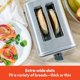 thumbnail image 3 of Bella Tostadora de 2 rebanadas de acero inoxidable con ranuras extra anchas y bandeja recogemigas extraíble, 6 opciones de dorado, función de apagado automático y recalentamiento, pan tostado, bagel y, 3 of 5