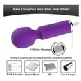 thumbnail image 5 of Personal Massager Wand Massager Powerful with 10 Vibrating Patterns,Topboutique Waterproof Body Massager Cordless USB Rechargeable for Back Neck Shoulder Sports Recovery, Purple, 5 of 8