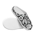 thumbnail image 3 of Rateoe Tropical Leaves Print Women's Men's Cotton Knit Slippers Lightweight Memory Foam Indoor House Shoes with Anti-Skid Sole-42/43, 3 of 7
