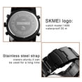 thumbnail image 6 of SKMEI Mens Wrist Watch, Waterproof Military Analog Digital Watches with LED Multi Time Chronograph, Stainless Steel Business Quartz Watches for Men, 6 of 9