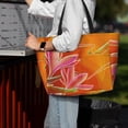 thumbnail image 7 of Balery Orange Flower Psychedelic Beach Travel Bag - Water-Resistant, Large Capacity Lightweight Tote with 7 Pockets for Women and Men - Perfect for Beach, Pool, Gym, and Travel, 7 of 7