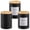 Matte Black, variant on Vase and Vessel Mini Glass Apothecary Jars with Bamboo Lids, Set of 3, 10 oz