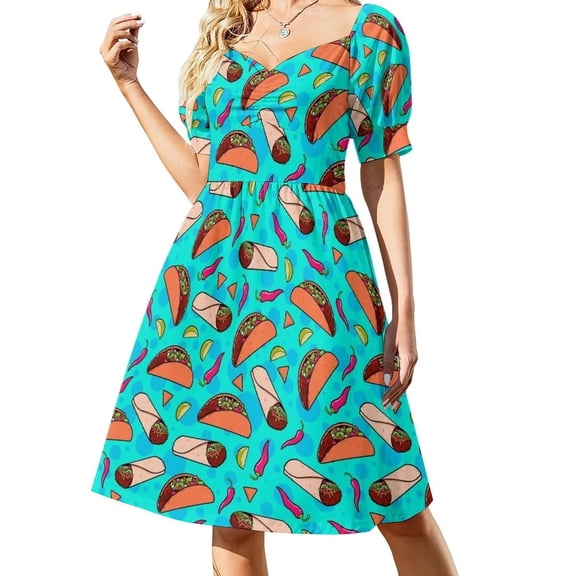 Tacos and Burritos Dress sensual sexy dress for women Aesthetic clothing luxury woman evening dress
