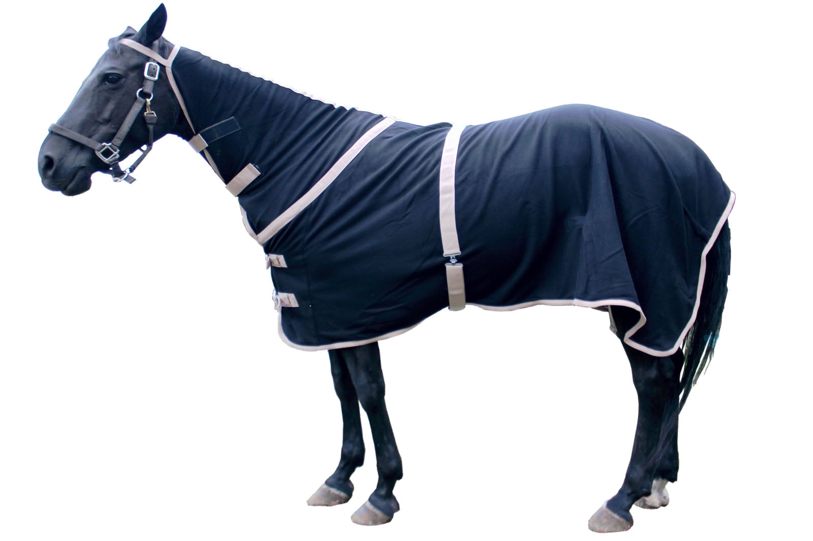 Horse Cooler Blanket Full Neck Heavy Polar Fleece Belly Circingle Leg